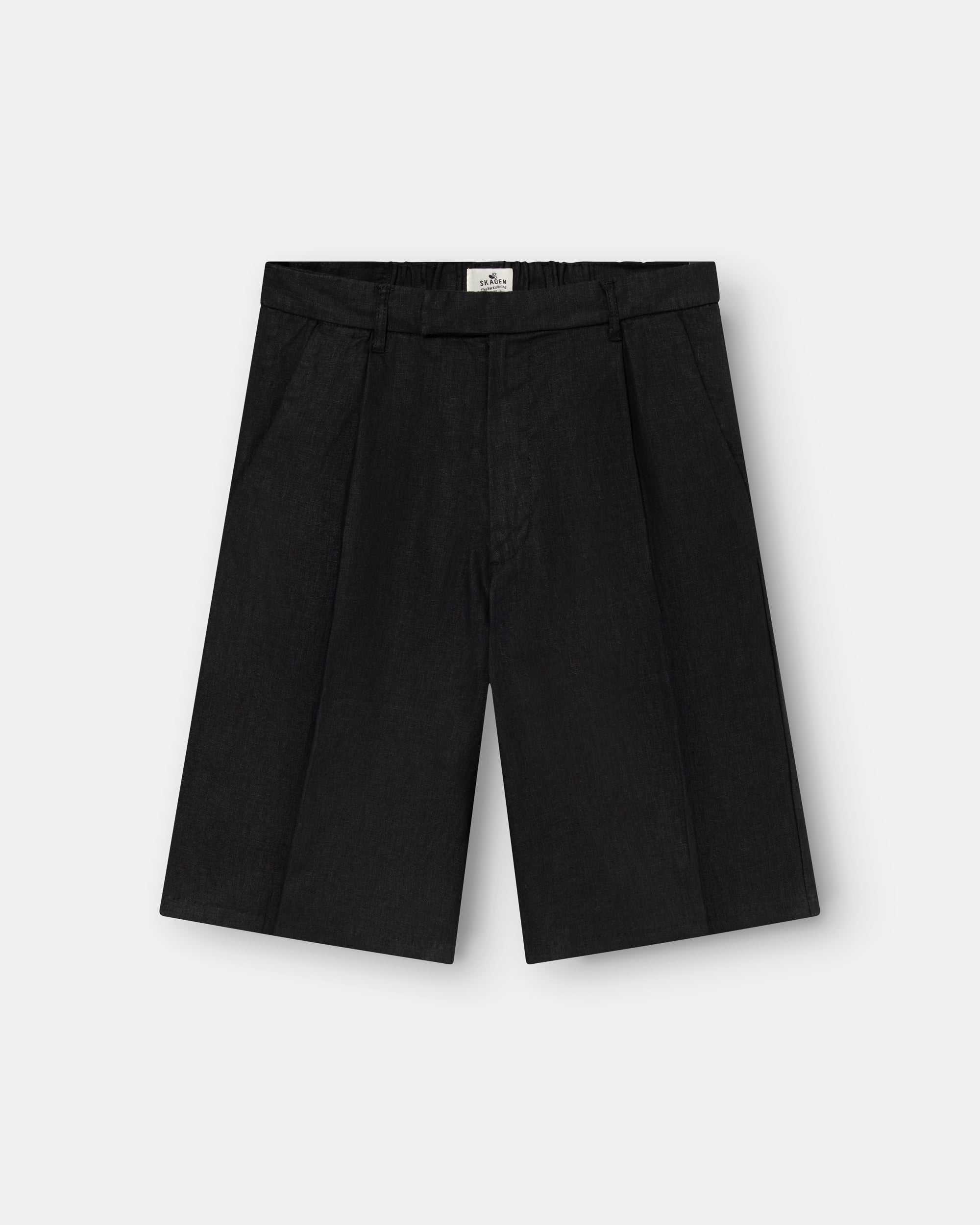 Pleated Baggy shorts Black